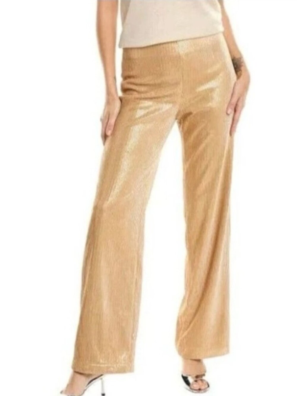 J. McLaughlin Women's Size 6 Carter Pant Gold Sequin NWT Party Cocktail Holiday